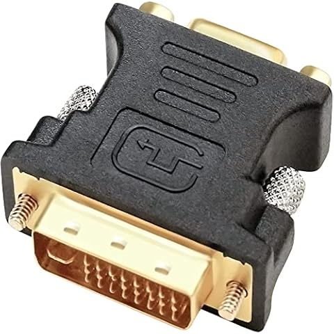 DTech Adapter DVI na VGA 24+1 pin wtyczka DVI-D do gniazda VGA konwerter 1080P złącze wideo do monitora, komputera, projektora