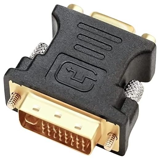 DTech DVI auf VGA Adapter 24+1 Pin DVI-D Stecker auf VGA Buchse Konverter 1080P Videoanschluss für Monitor Computer Projektor