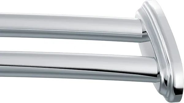 Moen DN2141CH 60-Inch Adjustable Stainless Steel Double Curved Shower Rod, Chrome