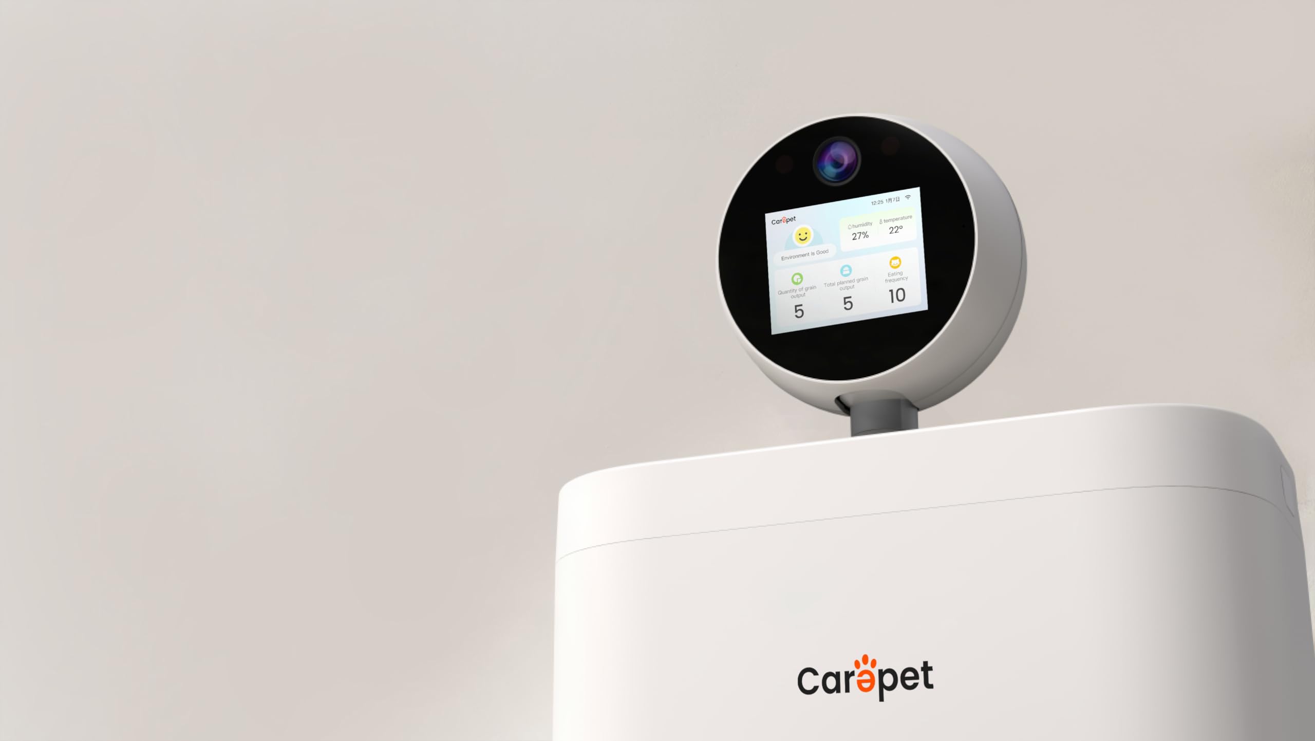 Carepet Distributore Cibo AI Pet Feeder PTC01 5,7L con Telecamera 2K QHD, WiFi 2.4G/5G, Visione Notturna, AI 360°, Registrazione Vocale, Anti-Inceppamento