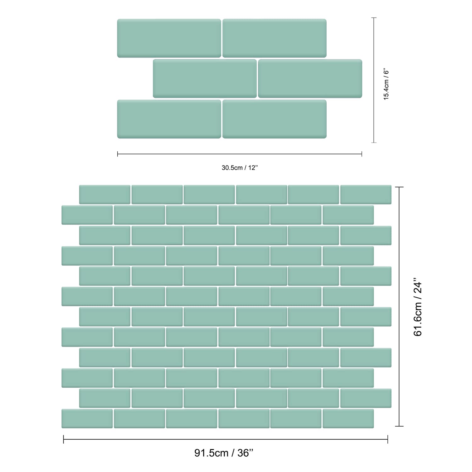 Buy WALPLUS Premium 12 Sheets Peel and Stick Kitchen Backsplash Tile