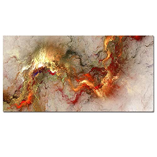 Toile paysage merveilleux KEBIA, affiche nuages colorés pour une évasion murale