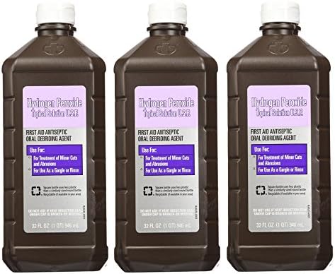 Hydrogen Peroxide Topical Solution, 32 Ounce (3 Pack) Hydrogen Peroxide Topical Solution, 32 Ounce (3 Pack)