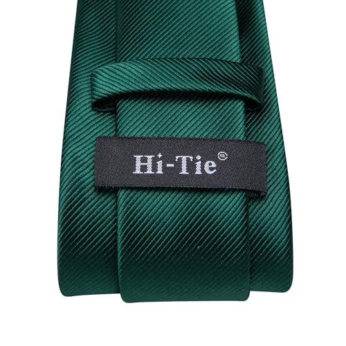 Image of Hi-Tie Men 63inches Tie Set Extra Long Necktie Paisley Tie Pocket Suqare Cufflinks Big and Tall Men Tie