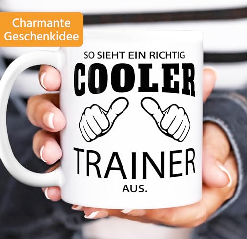 MoonWorks So sieht ein richtig ein richtig cooler (style_variation) aus Tasse Berufe Weiss unisize