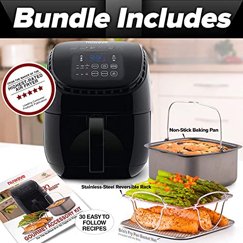 NUWAVE Brio 3-Quart Digital Air Fryer One-Touch Digital Controls, 6 Easy Presets, Precise - image 2