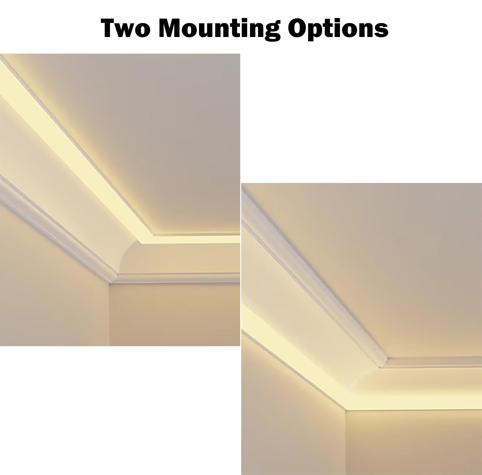 Profilo a LED in alluminio per illuminazione indiretta, modanatura flessibile della corona e decorazione del soffitto, facile installazione per spazi domestici e commerciali