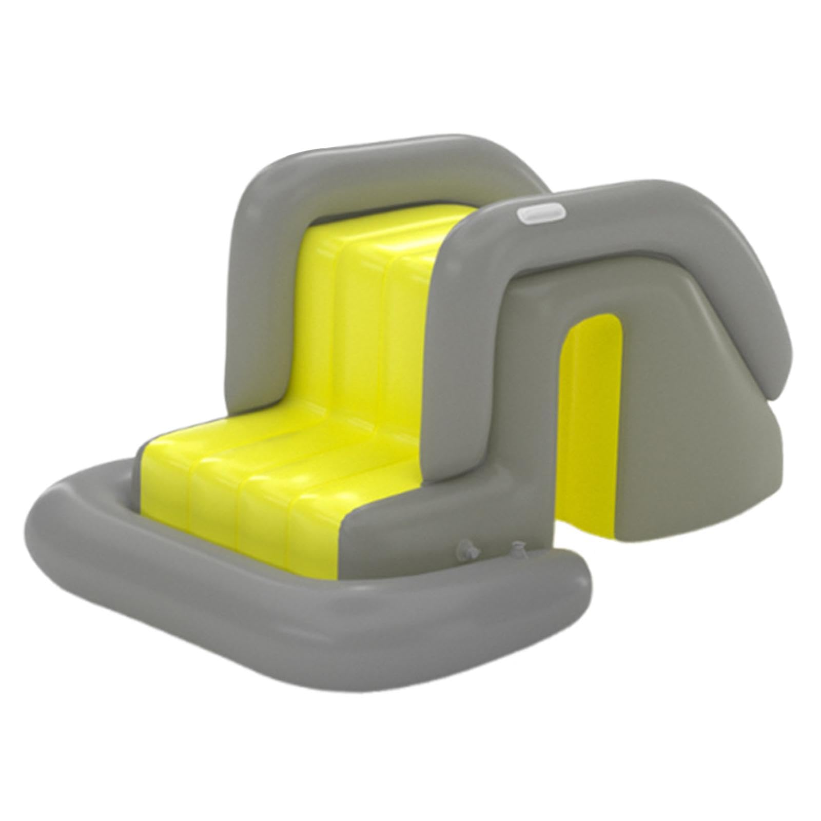 Tobogán Acuático Inflable para Piscina, Escalones Ensanchados, Centro de Juegos Inflable para Exteriores, Ideal para Parques, Jardines Y Fiestas de Ve, Amarillo