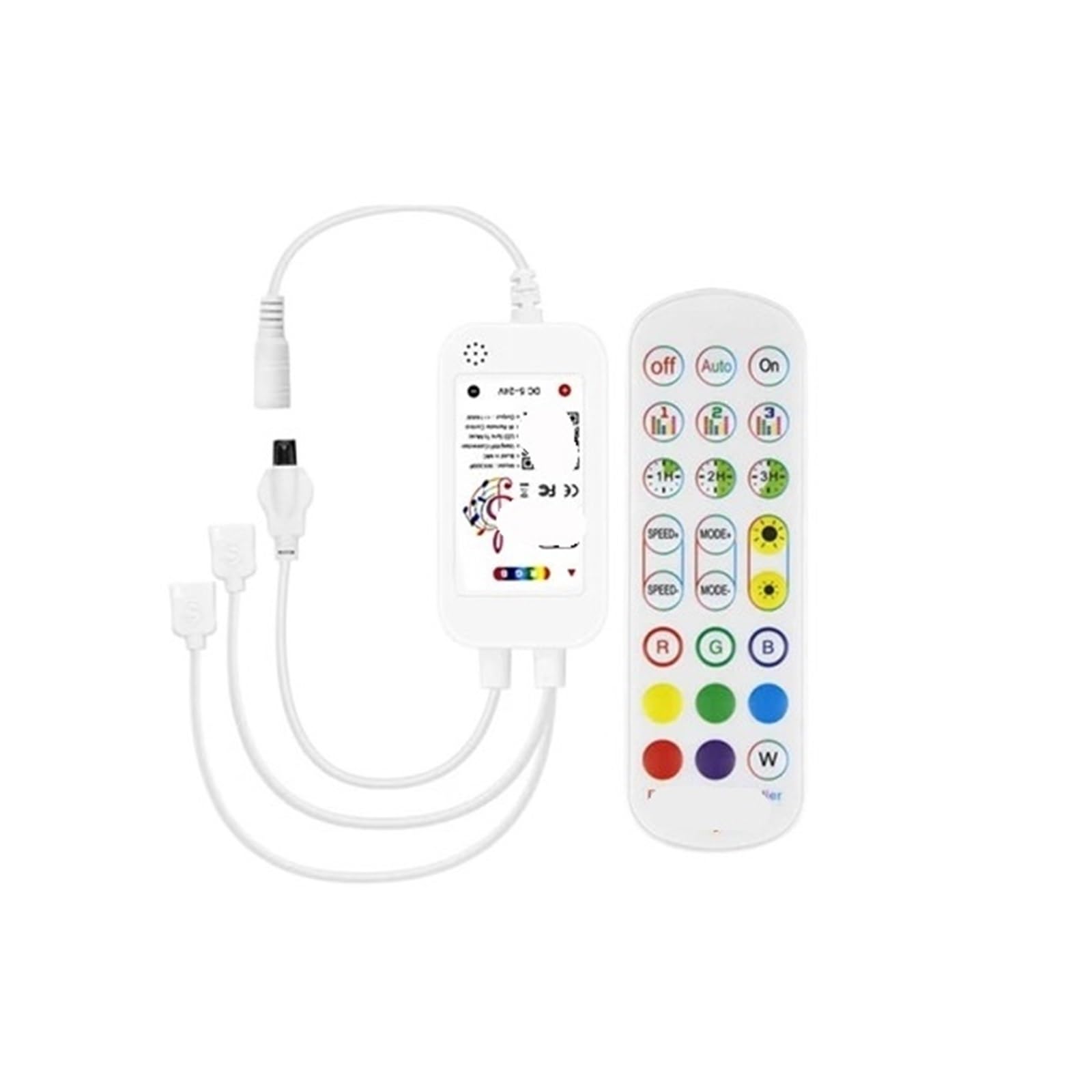 Contrôleur LED RVB 4 broches avec gradateur pour bande lumineuse 5050