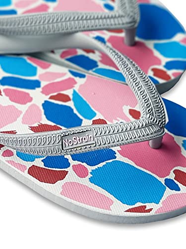 Image of NoStrain Printed Flip Flops Men Rubber Slippers for Home, Bathroom, Casual Wear for Boys Anti Slip Soft Comfortable Multicolour Hawaii Slipper