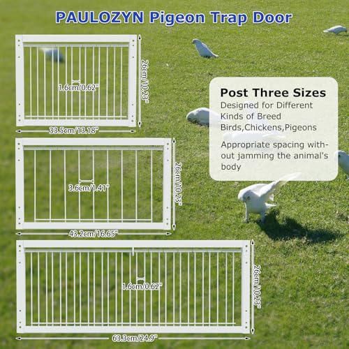Image of 23.6in /60cm Pigeon Trap Door Pigeon Cage Door One Way Entrance Door Iron Wire Trap Pigeon House Door Bird T Trap Birdcage for Racing Pigeon Bird Cage Breeding Supply