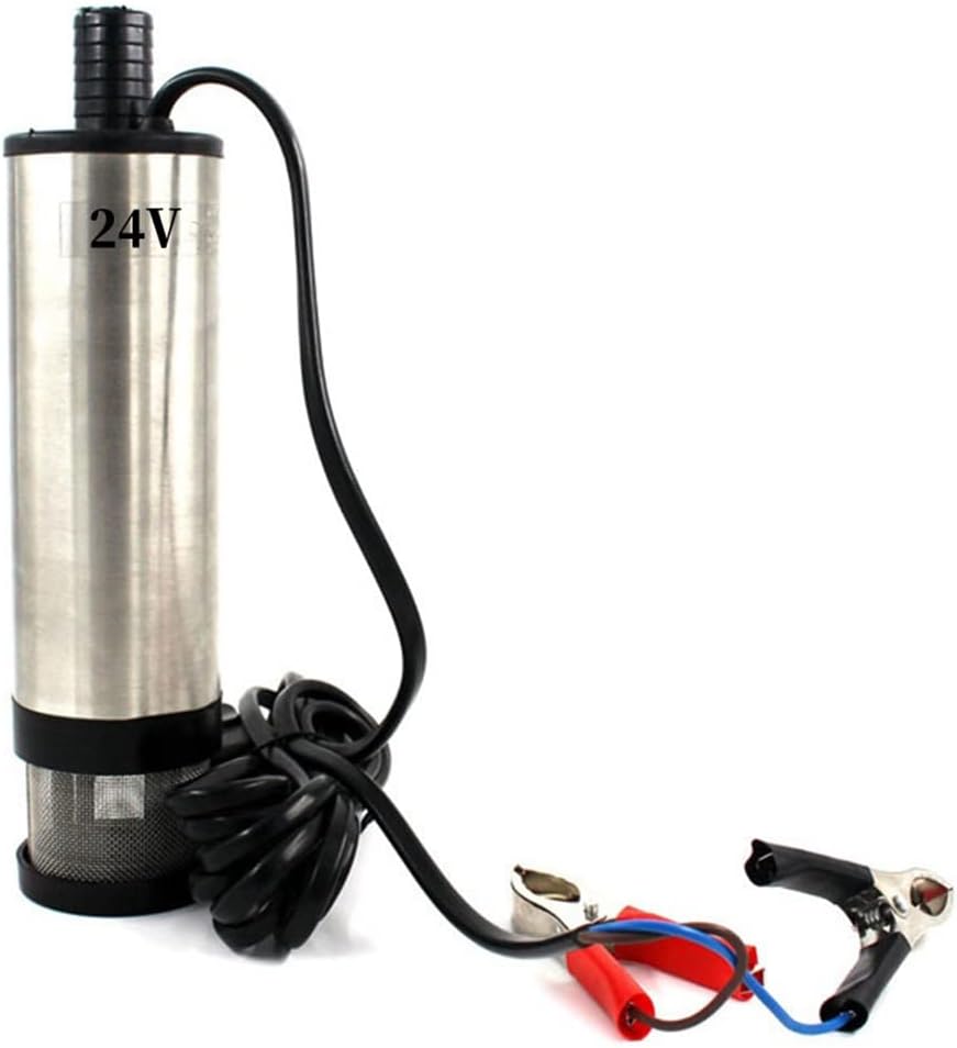 Water Pumps, Parts & Accessories Portable Mini 12V 24V Electric Submersible Pump For Pumping Aluminum Alloy Shell 12L/min Fuel Transfer Pump(External 24V clip)