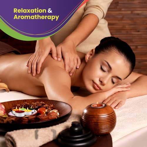 Chakra Candles Meditation Candles Manifestation Candle Scented Tea Lights Candles - Scented Candles Set Of 64 - Sandalwood, Patchouli, Frankincense Myrrh, Ylang Ylang - Relaxation & Chakra Balancing #TOP5