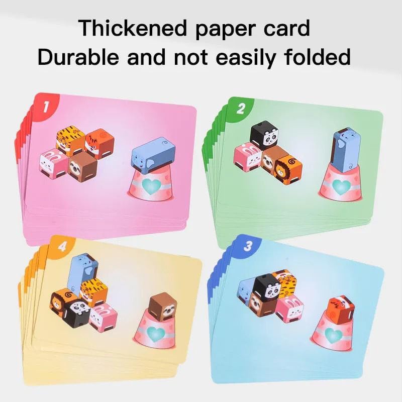 Fidtoy educational animal mirror game for concentration and preschool problem solving