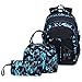 Sac a Dos Garcon, Cartable Camouflage Sets de Sacs Scolaires 3 en 1 Grande capacité Sac d Ecole École Intermédiaire Secondaire Sac Ecole College pour Enfant Adolescent Garcon Filles(Bleu)