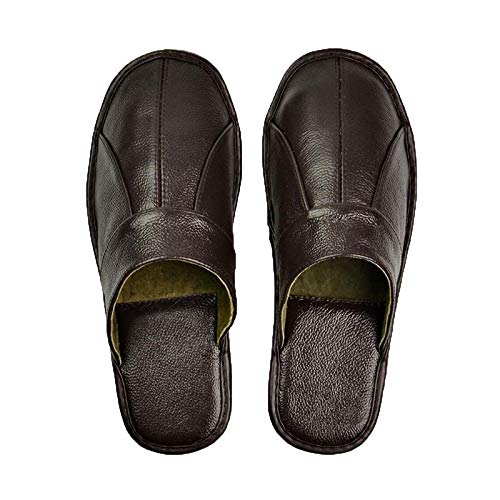 Hausschuhe Flip Flops Pantoffeln Luxus Kuh Split Leder Handgefertigte Herren Hausschuhe Spring Slip On Weiche Bequeme Schwarz Braun Schlafzimmer