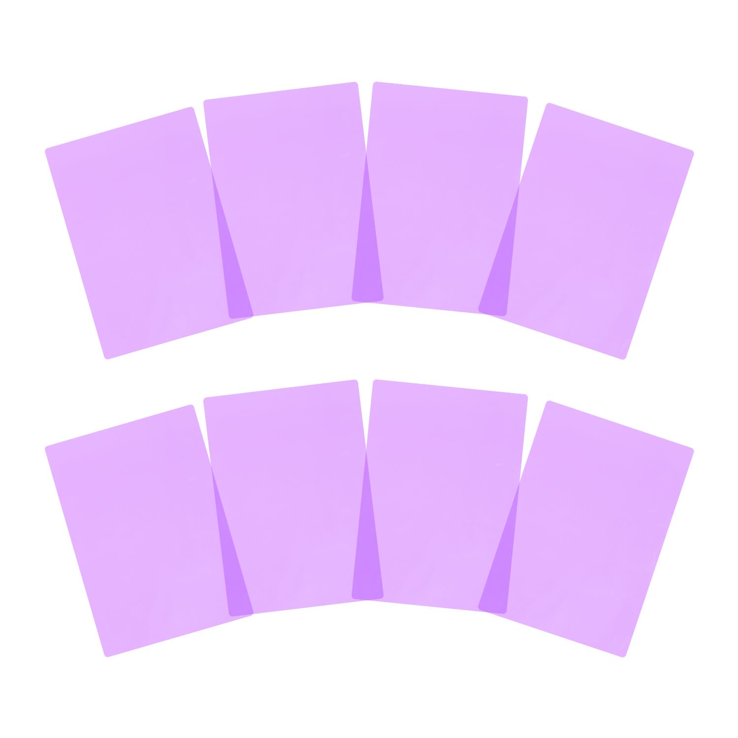 Pack of 16 A5 Plain Purple Dyslexia Overlay Reading Sheets โ PET Material, Rounded Corners