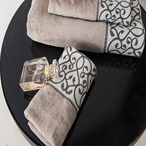 Serviette Den 3Pcs / Set Coton Soft Coton Bath Serviettes Den Ensemble Dens Dens Présent pour La Famille Golfe Respirant Salles Den Gym Hotel Facecloth