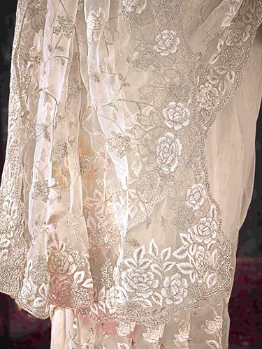 Image of Womanista Net Fabric Party saree for Women | floral saree for women