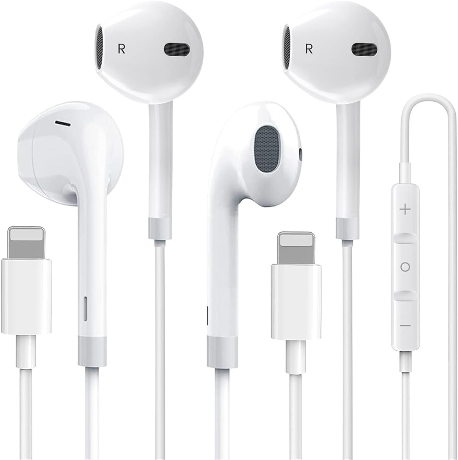 2 PackApple Earbuds/Wired Earphones/iPhone Headphones/Lightning [Apple