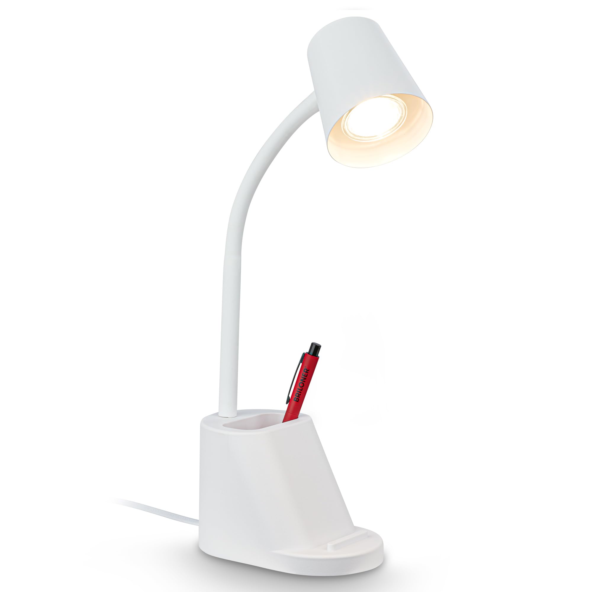 Briloner Lampada da tavolo Pahu H 34,3 cm bianco