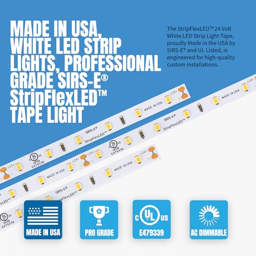 Tira de LED blanca cálida 2700K 10m 24V 60 LEDs/m SIRS-E miniatura 4