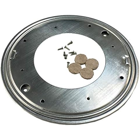 D.H.S. 12" Lazy Susan Ball Bearing Turntable - 1000 lb. Capacity - Galvanized Steel - 5/16" Thick - Screws, Pads, Instructions Included Cover