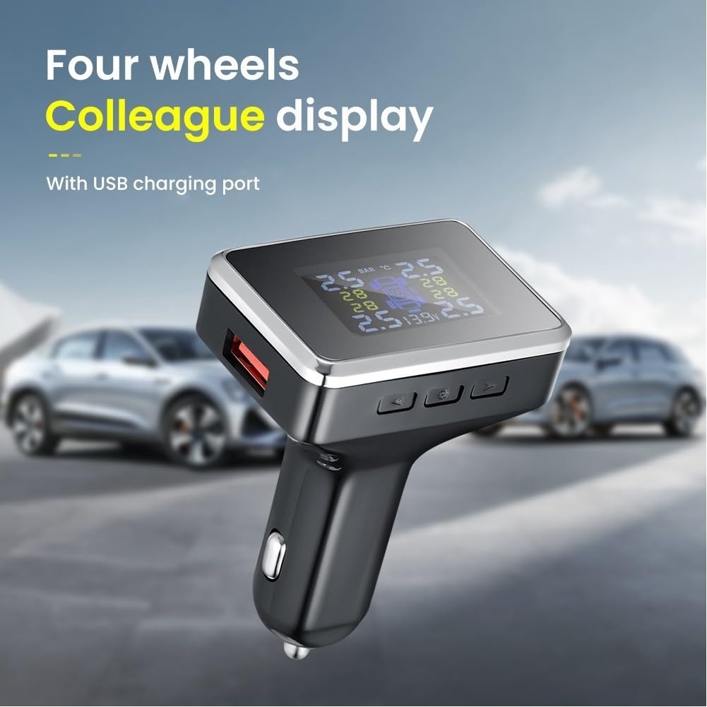 Smart Home TPMS bezprzewodowe monitorowanie ciśnienia w oponach samochodowych bezprzewodowe do monitora opon wyświetlacz LED ładowanie USB