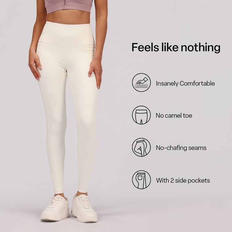 Image of BlissClub Women The Ultimate Leggings | High-Waist | Ankle Length | 4 Pockets | Squat-Proof | Activewear | Tall (for Women Above 5'5)