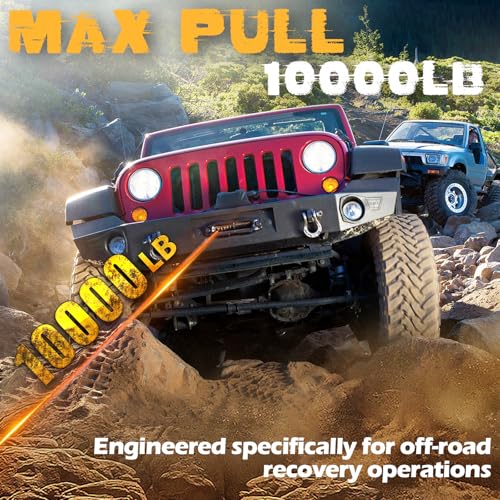 Winch eléctrico 10000 lb motor 12V control remoto para vehículo miniatura 2
