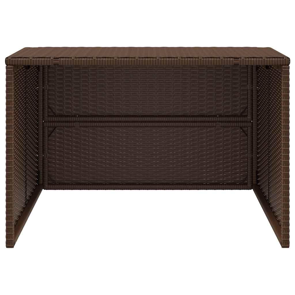 vidaXL Garage per Robot Tosaerba Marrone 86x90x52/57 cm in Polyrattan