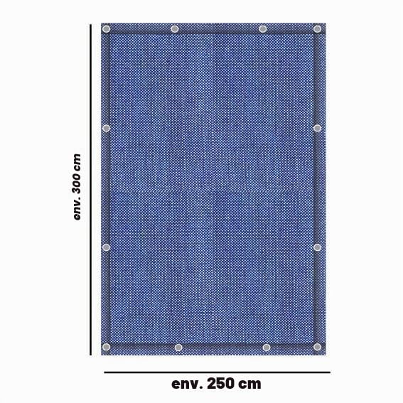 Camp Active Bache de Protection Exterieur - Bâche de Tente Camping 2,5x3m - Toile pour Camping - Bâche de Sol avec Boucles - Tapis de Sol Camping pour Tente de Camping - Bleu