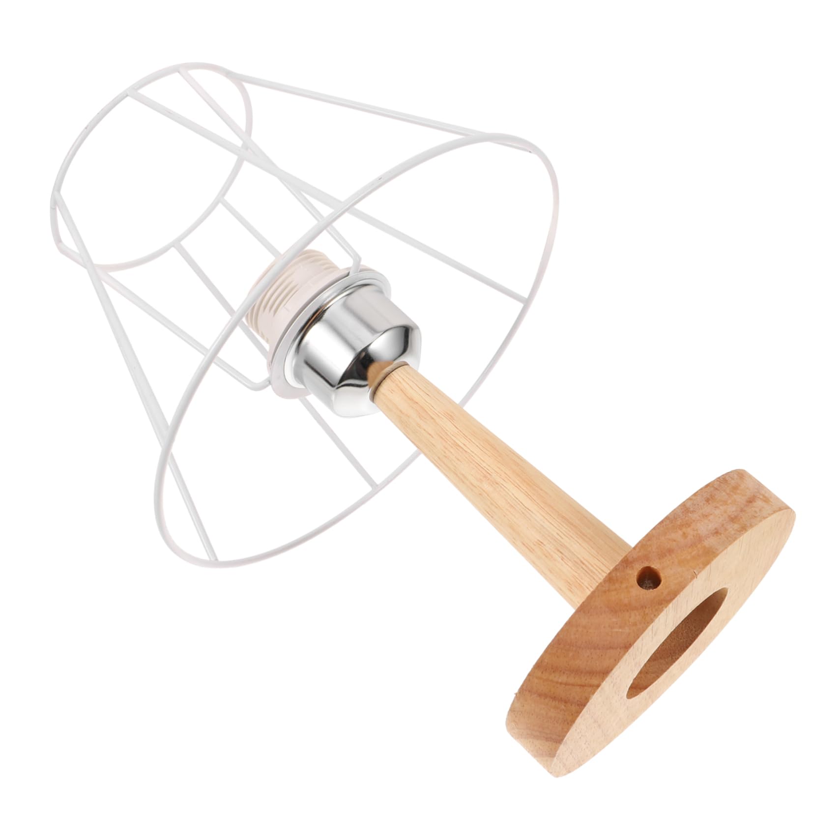 UPKOCH Lampada da Tavolo Fai da Te in Legno e Ferro con Base e Supporto, Design Moderno per Camera da Letto, Atmosfera Calda e Sicura