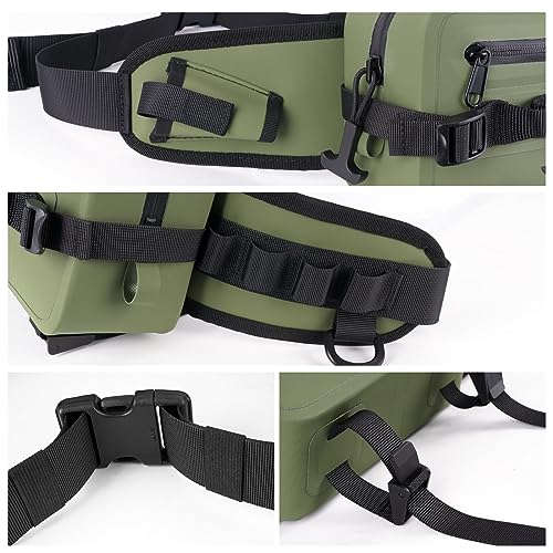 THKFISH Bolsa de Cintura Impermeable para Pesca con Correa Ajustable, Porta Cañas y Cierre Hermético miniatura 6