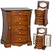 Best Choice Products Wooden Handcrafted Jewelry Box Organizer Armoire Cabinet Storage Chest, White