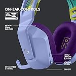 Logitech G733 LIGHTSPEED Wireless Gaming Headset with suspension headband, LIGHTSYNC RGB, Blue VO!CE mic technology and PRO-G audio drivers - Lilac - Image 5