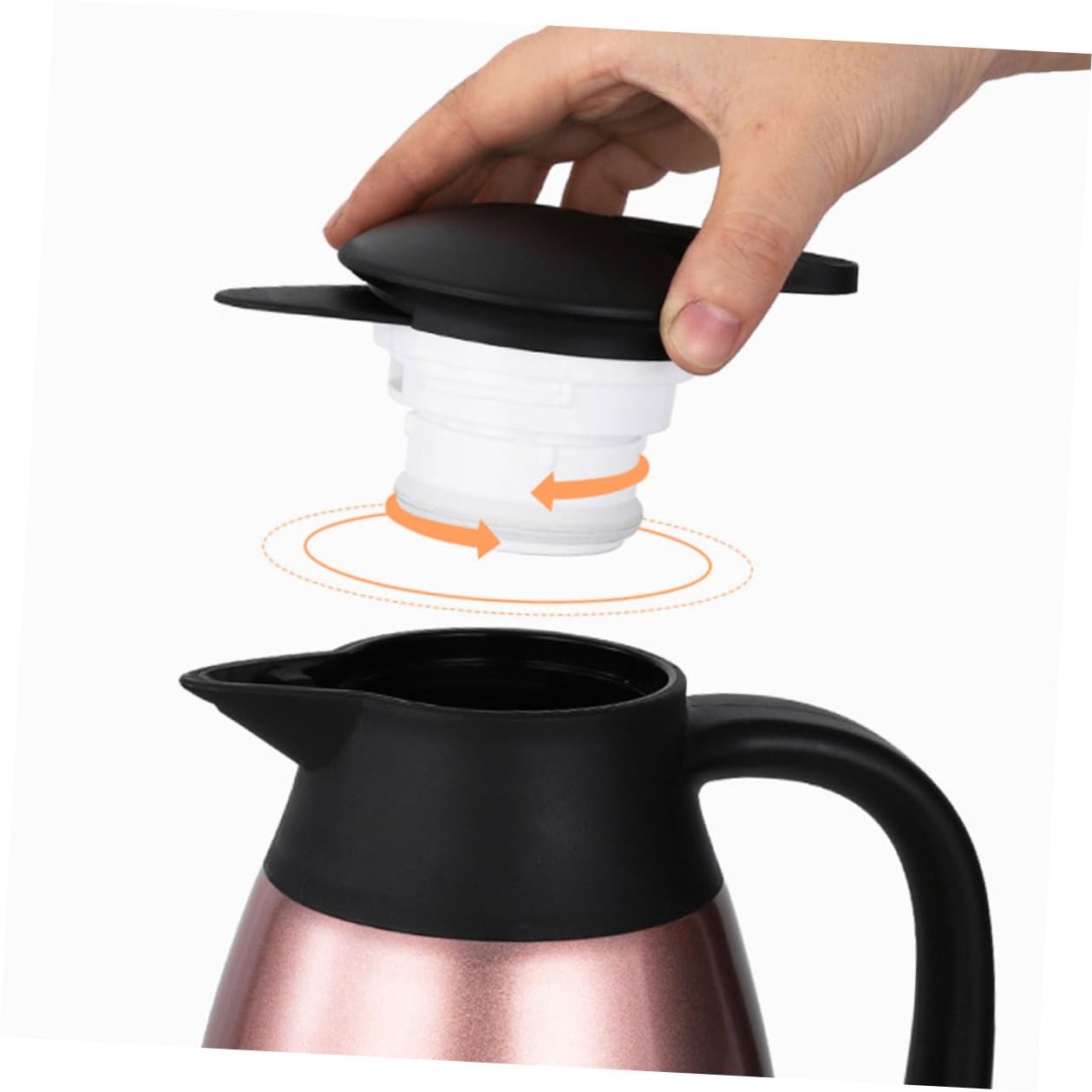 Isolierte Kaffeekanne Edelstahl 2L Thermoskanne mit Vakuum Doppelwand Großer Wasserkrug für Kaffee Tee Bpa Frei Langanhaltende Wärme für Zuhause und Büro