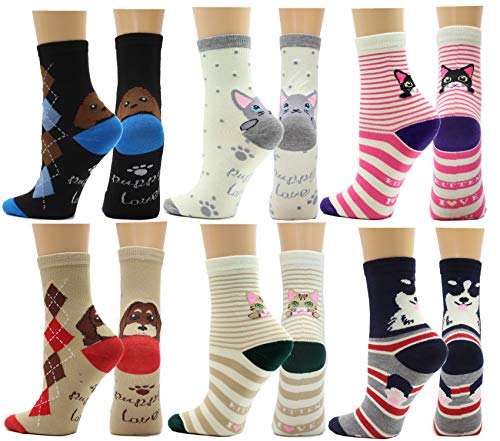 Image of Frenchic 12 /24 /48 Pairs Pack Women's Colorful Patterned Cute Funny Casual Fashion Crew Socks