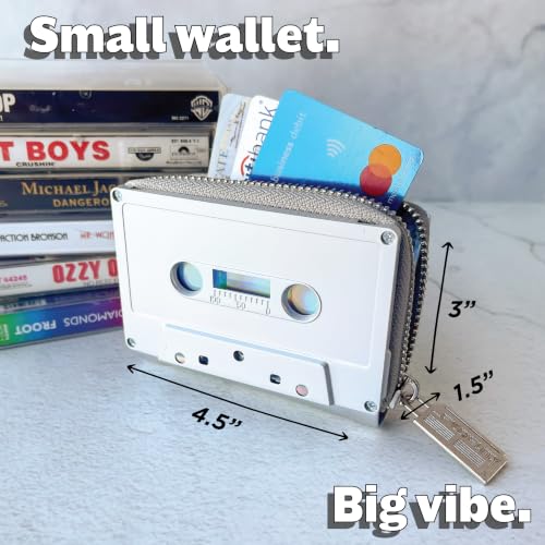 Image of Fydelity Cool Retro Cassette Tape Wallet for Women Cute Kawaii Funky Gifts