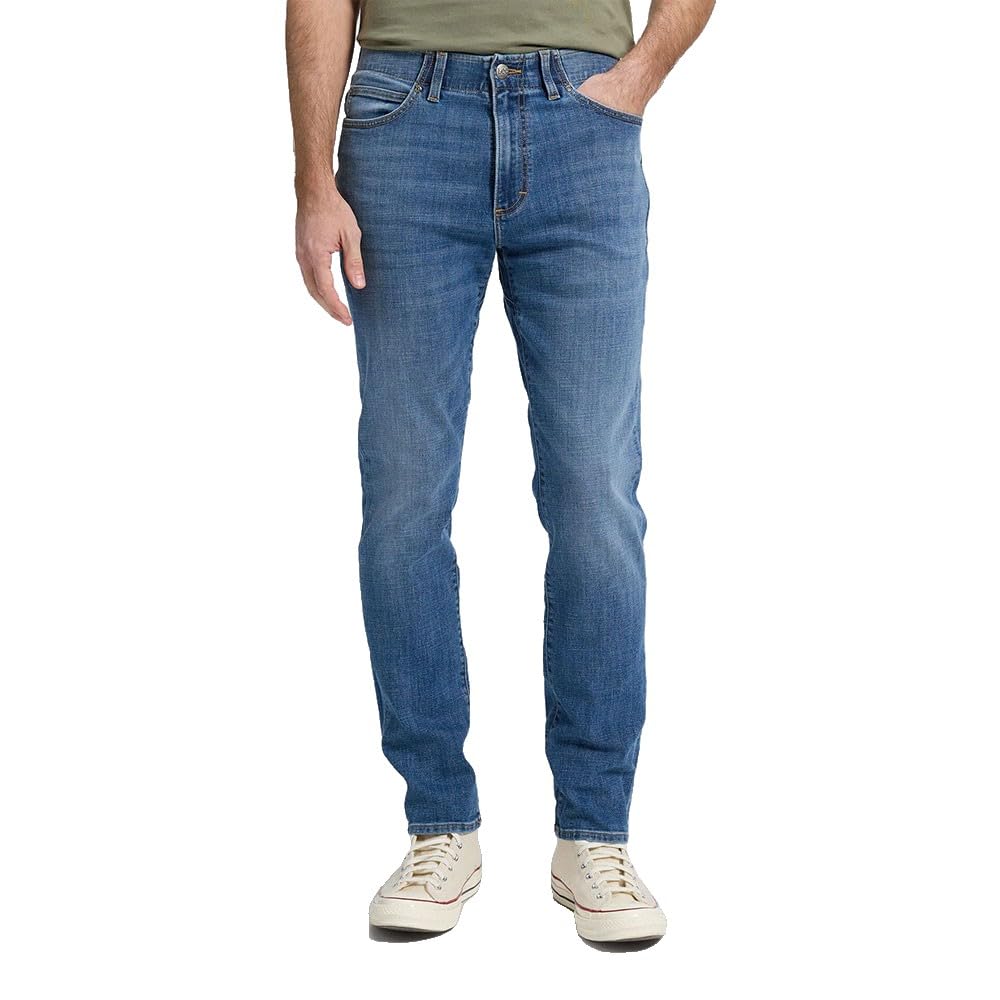 Lee Jeans Ajustados MVP para Hombre, Estampado Azul, 36 W/​32 L