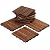 Bare Decor EZ-Floor Interlocking Flooring Tiles in Solid Teak Wood Oiled Finish (Set of 10), Long 9 Slat