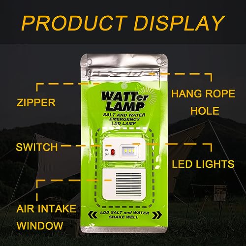 Image of Water Lamp Light Bag Without Battery - Salt Water Emergency LED Lantern for Outdoor Activities, Night Fishing, Camping