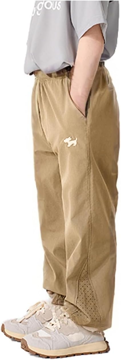 Boys Joggers Pants Youth Quick-Dry Lightweight Athletic Hiking Gym School Pants with Pockets Sweatpants Clothes 3-12Y