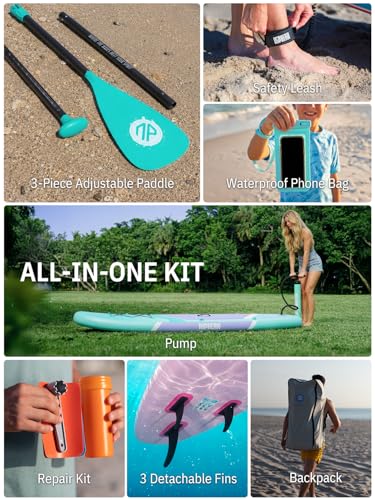 Image of Niphean Inflatable Paddle Board with Accessories 10'6'' /7'6''Stable SUP | Anti-Slip EVA Deck, 450 lbs Capacity Inflatable Paddle Boards for Adults & Youth of All Skill Levels