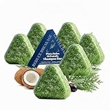 Dreieckiges festes Shampoo-Stück, Shampoo-Stück mit Lebensbaum Blatt, Haarstärkende Seife mit...