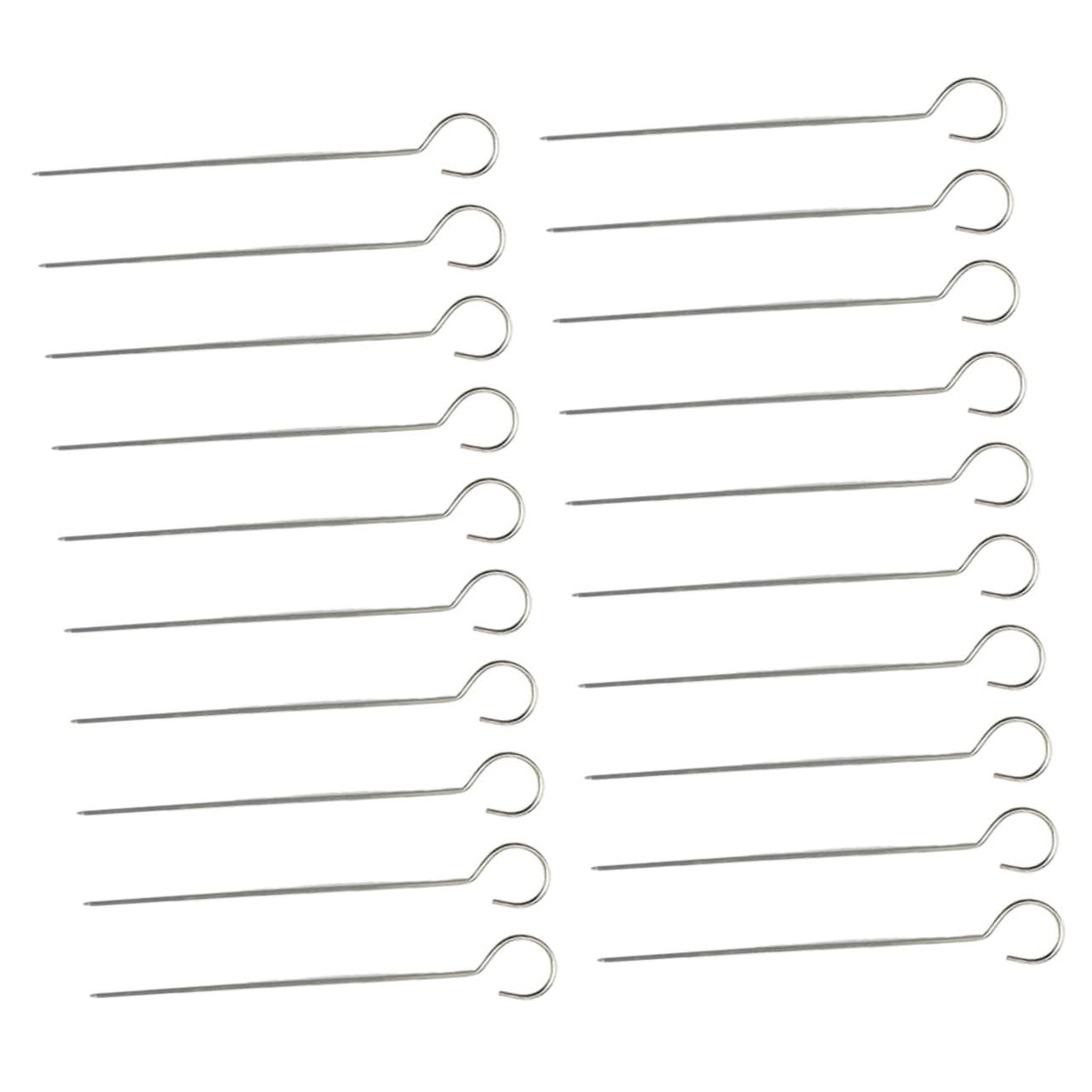 OFFSCH 50pcs Durable Stainless Steel Barbecue Skewers Grilling Sticks for Meat and Veggies Bbq Supplies for Outdoor Cooking and Parties