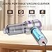 BJMCXIA Handheld Vacuum Cordless, Car Vacuum Cleaner with 22000PA Brushless Motor, 4-in-1 Portable for Car Home, Vacuum & Blower, Inflator, HEPA, Pet Brush, LED Light, Type-C (Purple)