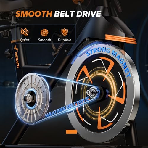 MERACH Magnetic Exercise Bike, Indoor Cycling Bike with Self-Developed App, 350 lbs Weight Capacity & 40 lbs Flywheel, Stationary Bike for Home Gym Fitness - Image 5