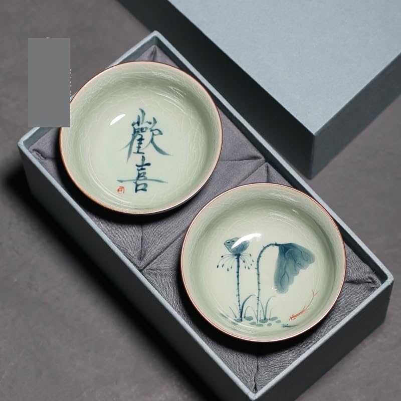 Filiżanki Matcha Chińska filiżanka do herbaty Travel Coffee Coffee Barp Ręcznie malowana filiżanka hosta Podszkliwo Kung Fu Duża filiżanka do herbaty Ceramika chińska pojedyncza filiżanka do herbaty