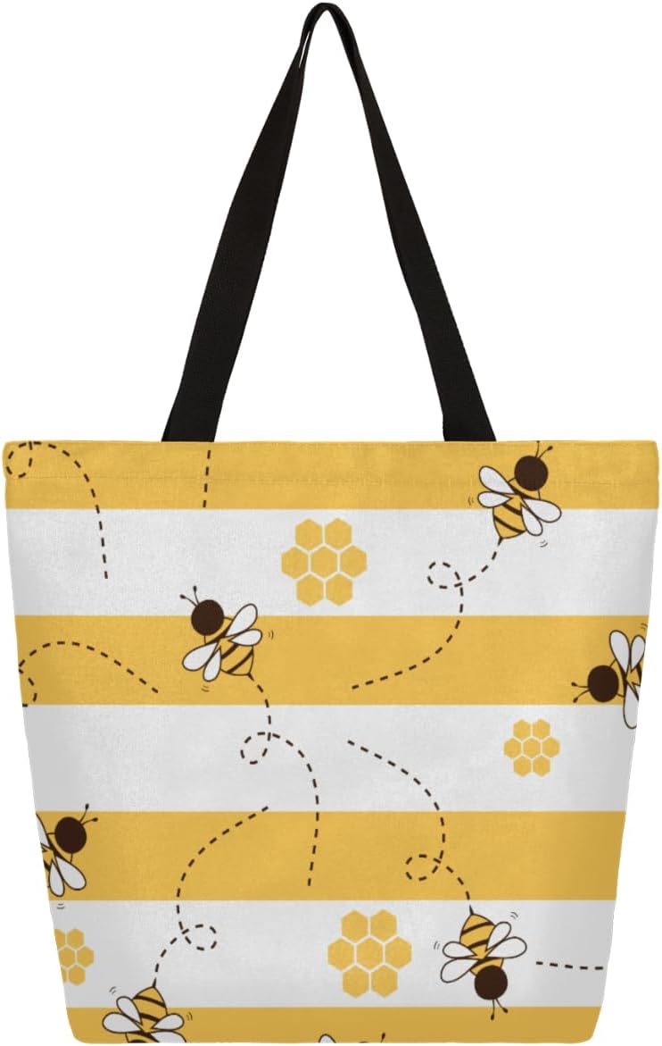 Canvas Tote Bag Large Women Casual Shoulder Bag Handbag Reusable Storage Shoulder Bag